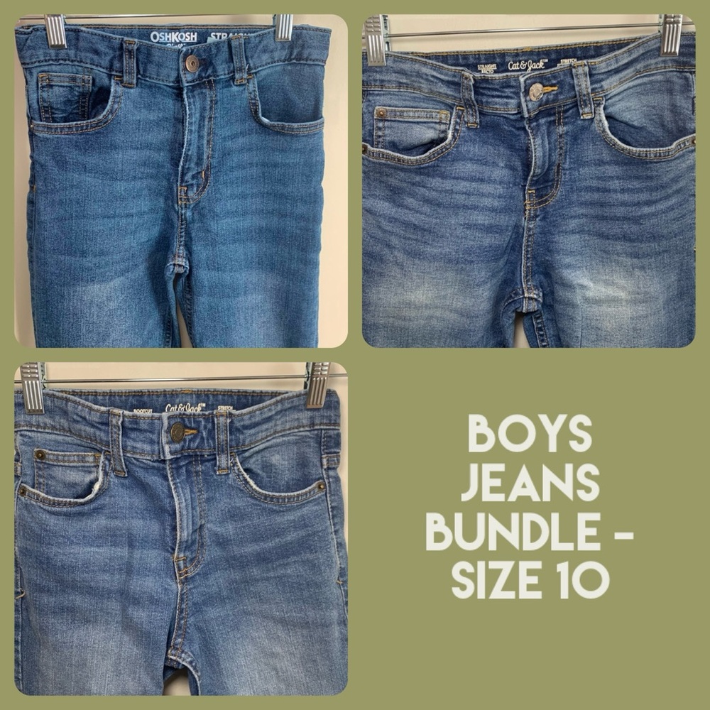Bundle of 3 - Boys Size 10 jeans, GUC OshKosh & Cat & Jack